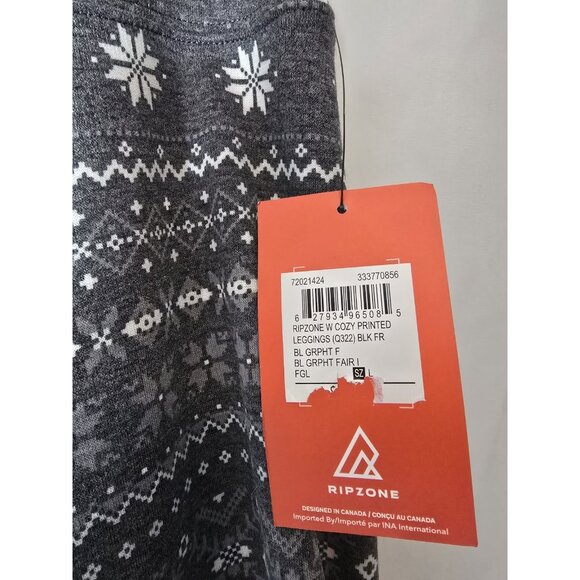 Ripzone Womens Cozy Fleece Lined Printed Leggings Size Large- New With Tags - Picture 3 of 9